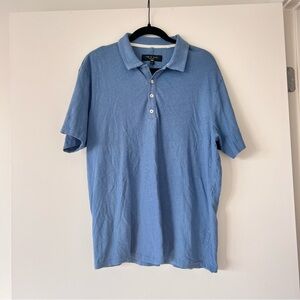 SOLD Rag & Bone Men's Polo Short Sleeve Top- Medium Blue- Size L
